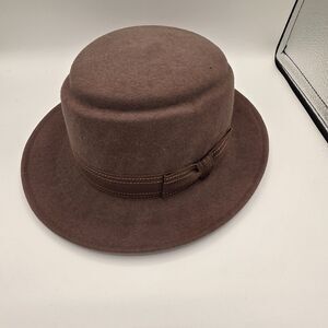 Fedora Gambler Hat Doeskin Wool Pork Pie Boater Flat Top Felt Bollman Fedoria